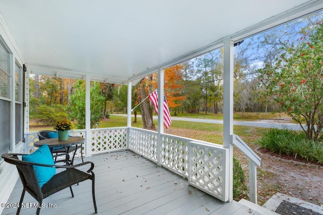 view of sunroom / solarium