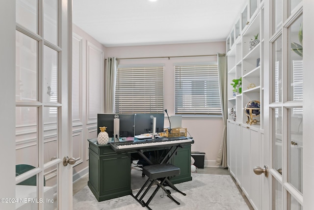 office area featuring plenty of natural light