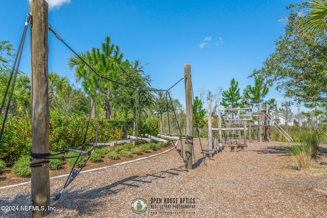 view of yard featuring a playground