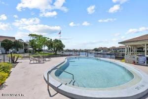 view of pool featuring a patio area