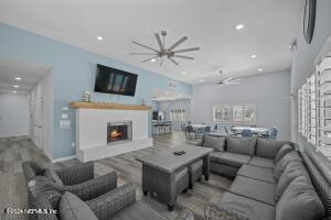 living room featuring hardwood / wood-style floors