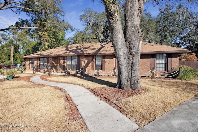 view of single story home