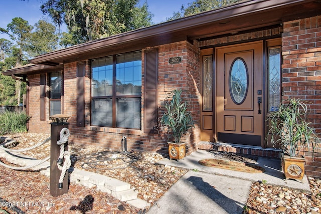 view of doorway to property