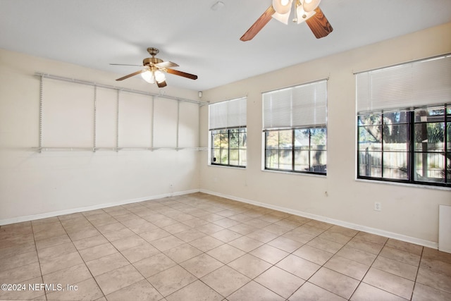 view of tiled spare room