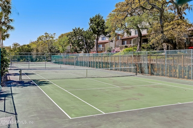 view of tennis court