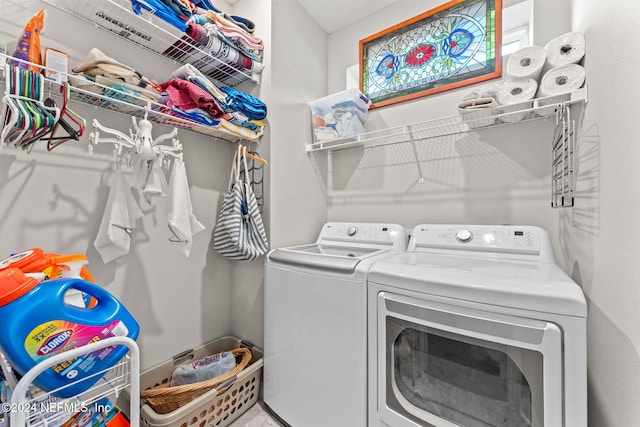 laundry area featuring independent washer and dryer