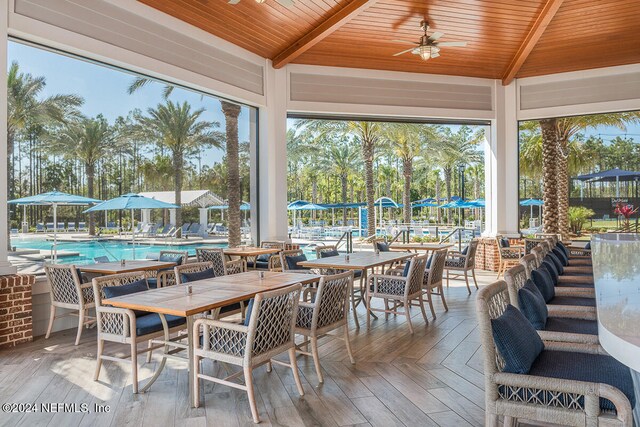 60 Timber Light Trl, Ponte Vedra, FL 32081 - sunroom featuring healthy amount of natural light and beam ceiling