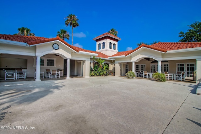 view of front of home with a patio