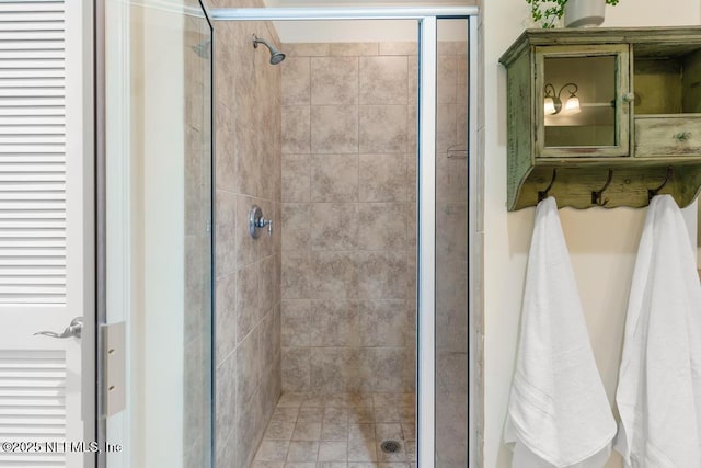 bathroom with an enclosed shower