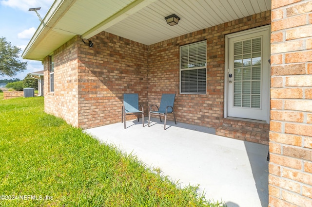 view of patio with central AC unit