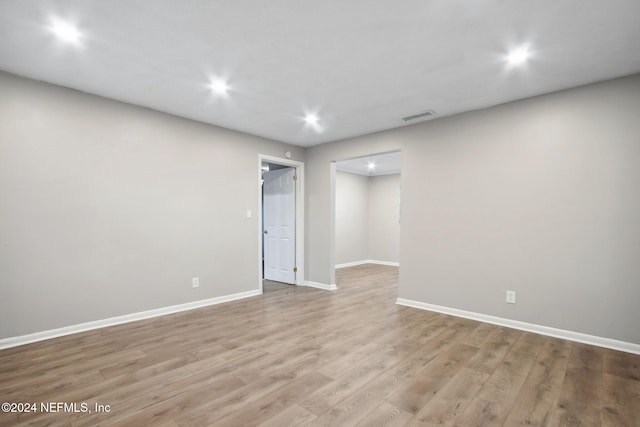 empty room featuring light wood-type flooring