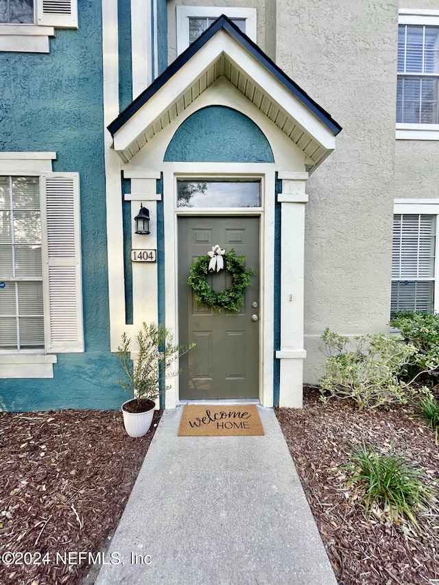 view of doorway to property