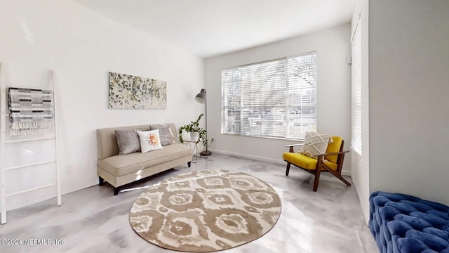 sitting room featuring carpet