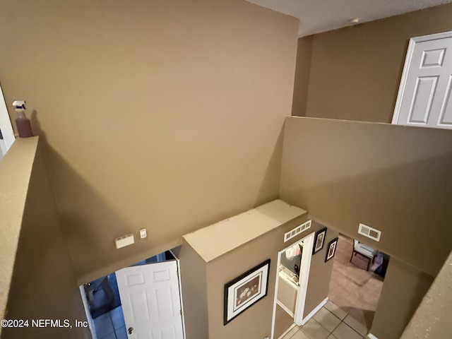 interior space with tile patterned flooring