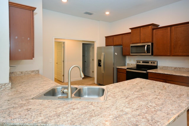 kitchen with stainless steel appliances and sink