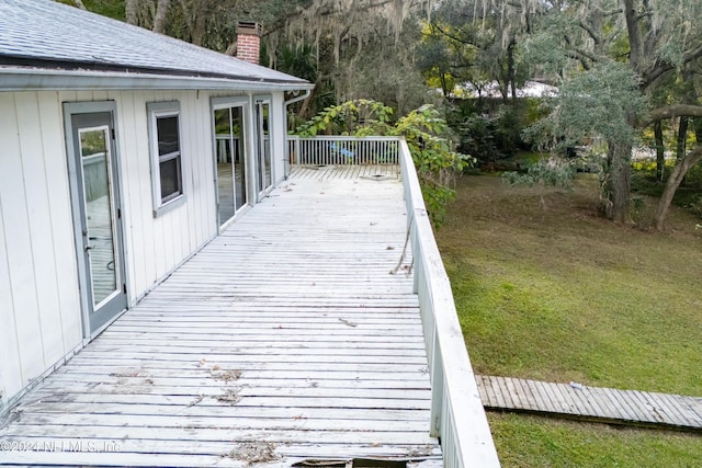 view of wooden deck