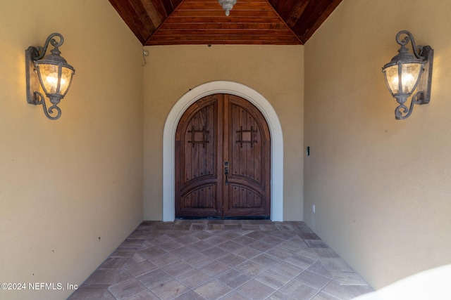 view of doorway to property