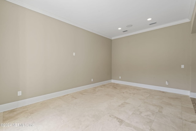 empty room with ornamental molding