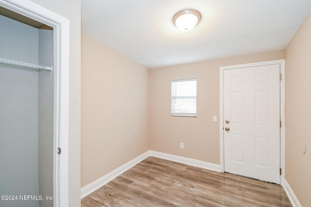 entryway featuring light wood-type flooring