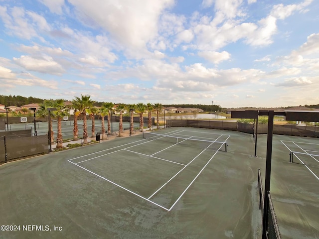 view of tennis court