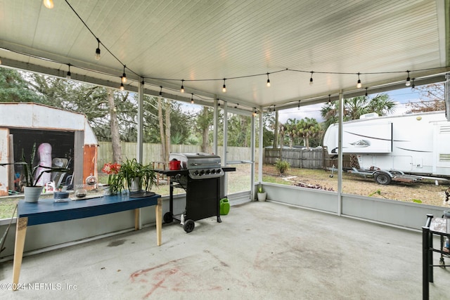 view of sunroom