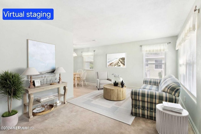 view of carpeted living room