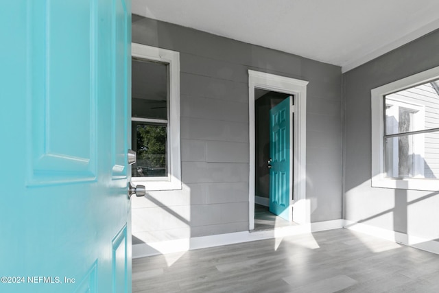 interior space with light wood-type flooring