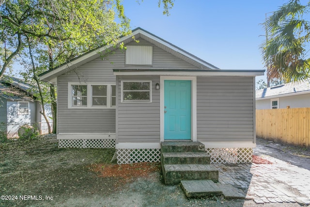 view of bungalow-style home