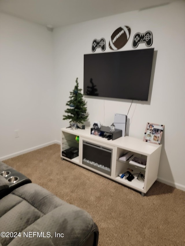 view of carpeted living room