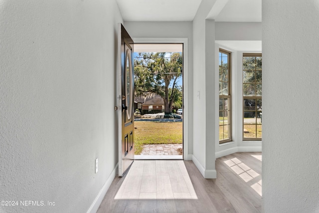 entryway featuring light hardwood / wood-style floors