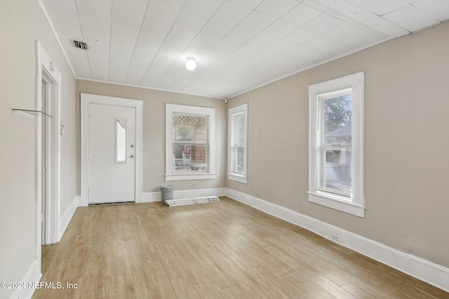 foyer with light hardwood / wood-style flooring