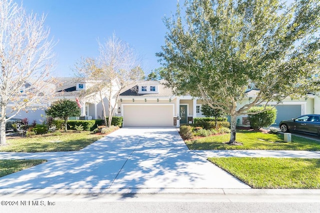 view of front of home with a front yard