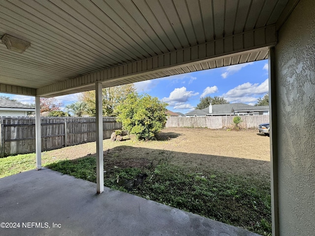 view of yard with a patio