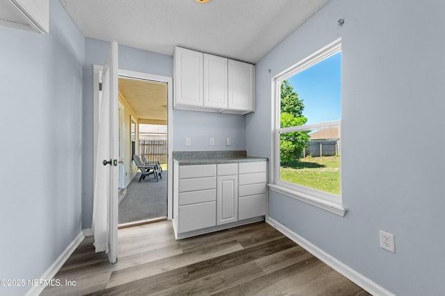 3130 Haverhill Ct, Green Cove Springs, FL 32043 - interior space with a wealth of natural light, white cabinets, dark wood-type flooring, and baseboards