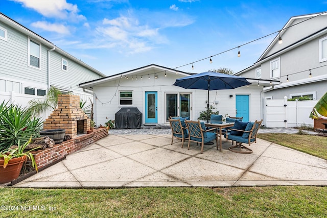 view of patio / terrace featuring a grill