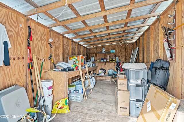 view of storage area