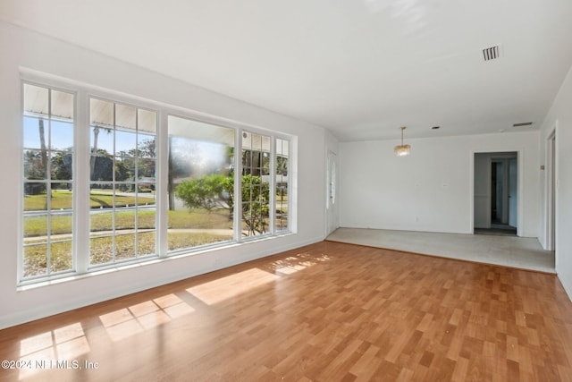 unfurnished room featuring light hardwood / wood-style floors