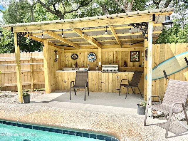 view of patio / terrace featuring grilling area