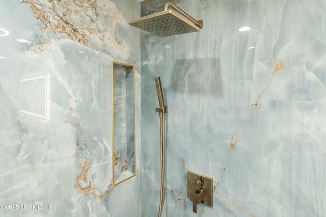 room details with tiled shower