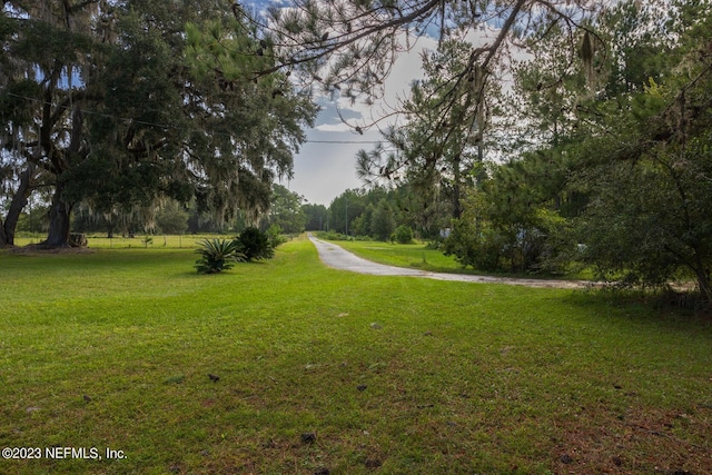 surrounding community featuring a lawn