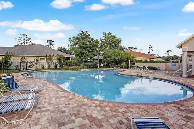 view of pool with a patio area