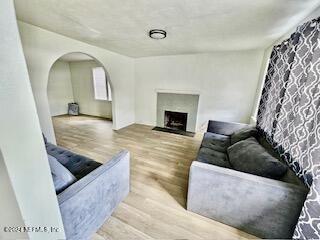 living room featuring hardwood / wood-style flooring