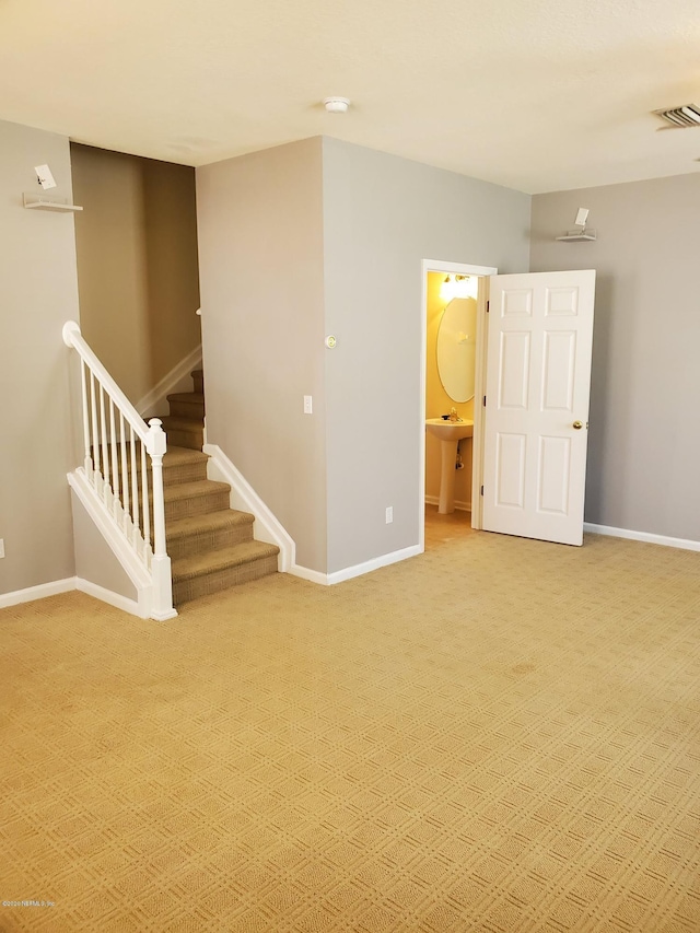 view of carpeted empty room