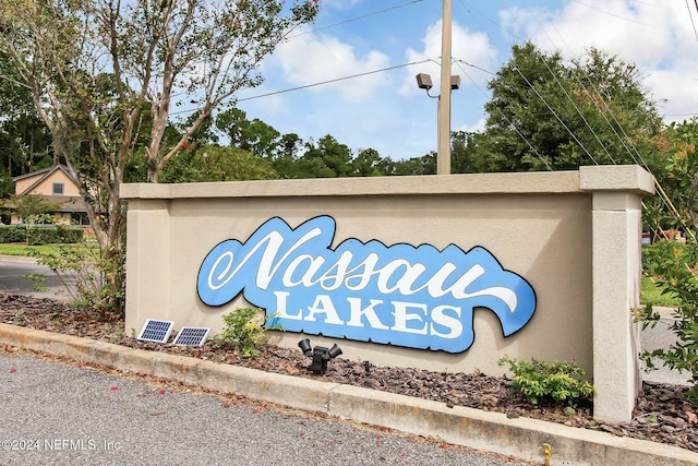 view of community sign