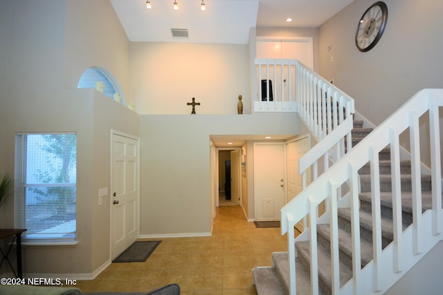 entrance foyer with a high ceiling