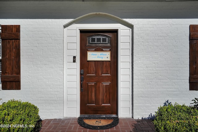 view of doorway to property