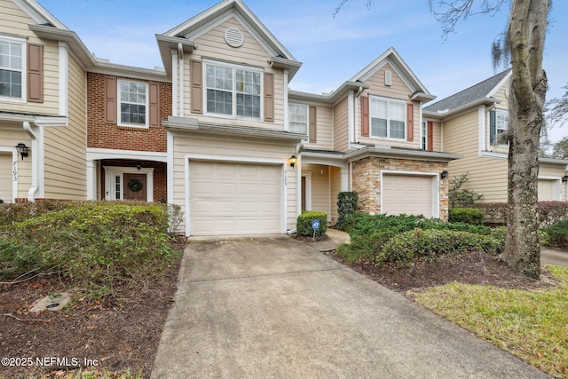 view of property with a garage