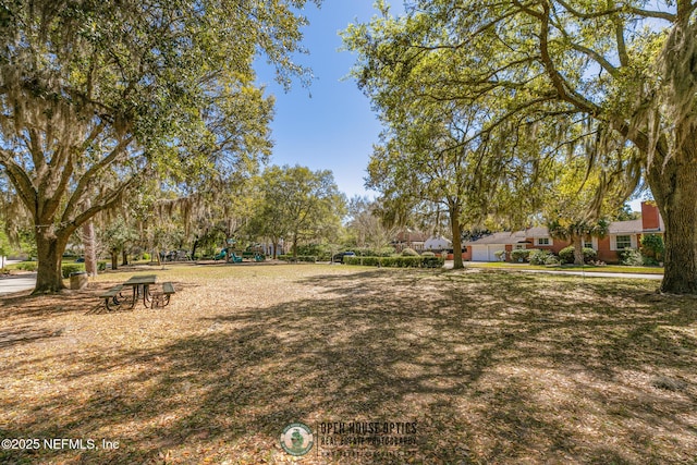 view of yard with playground community