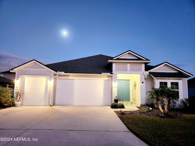 view of front of house featuring a garage