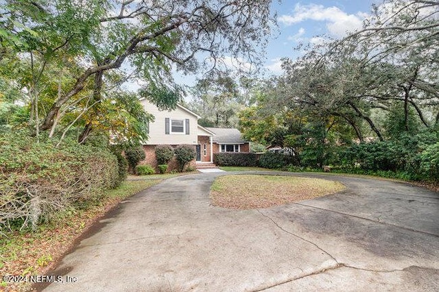 view of split level home